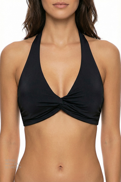 Penti Top de bikini negru nou triunghi Twist
