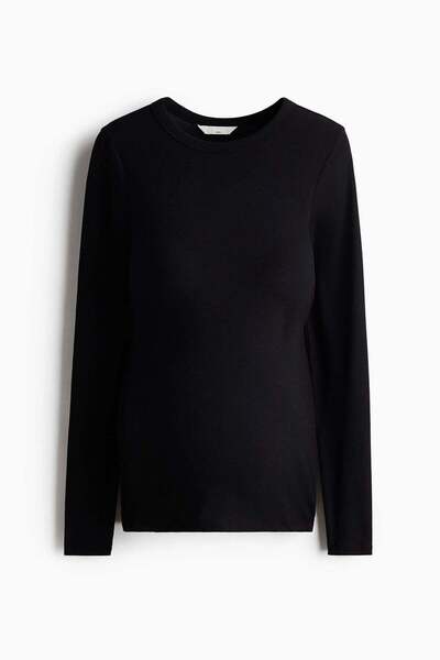 H&M MAMA Ribbed jersey top
