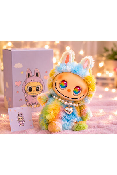 OEM Jucărie colecționabilă cu prindere breloc stil LABUBU – Labubu Rainbow