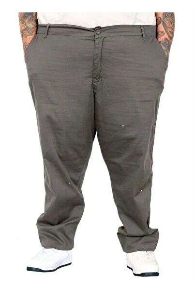 cusseli Large Size Men's Trousers Linen Milano 20850 Khaki