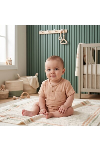 Tiffany Baby Kıds تي شيرت تيفاني بيبي موسلين بأكمام قصيرة 26117