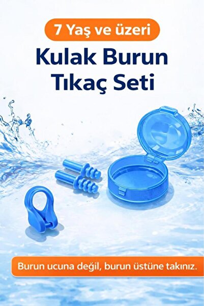 Liggo Kulak Tıkacı Burun Tıkacı Seti Havuz Deniz Yüzme Tıkaç Seti
