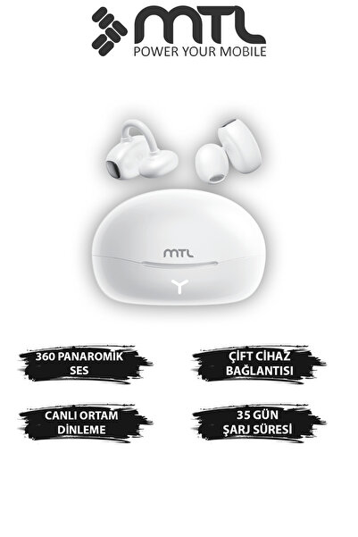 MTL OWS Klipsli Kablosuz BT v5.4 + EDR + ANC Kulak Üstü Premium Sporcu Kulakl...