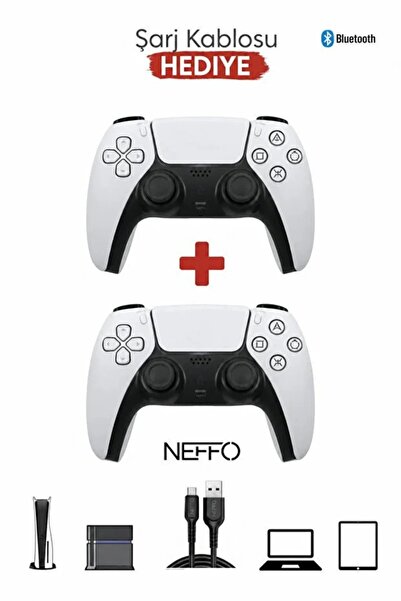 NEFFO Bluetooth Oyun Kolu Ps4 Ps5 Ve Pc Uyumlu Wireless Kablosuz Oyun Kolu Jo...