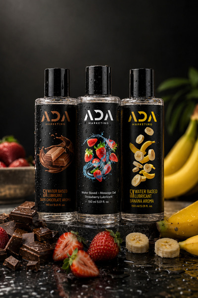 Ada Marketing Kayganlaştırıcı Jel 5li Set 150 ml Çilek Çikolata Ananas Böğürtlen Muz