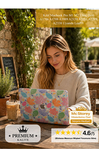 Mcstorey Kılıf Macbook Pro M1 M2 13inç Deri A1706 A1708 A1989 A2159 A2251 A22...
