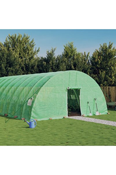 Concept Seră cu cadru din oțel, verde, 36 m², 6x6x2,85 m