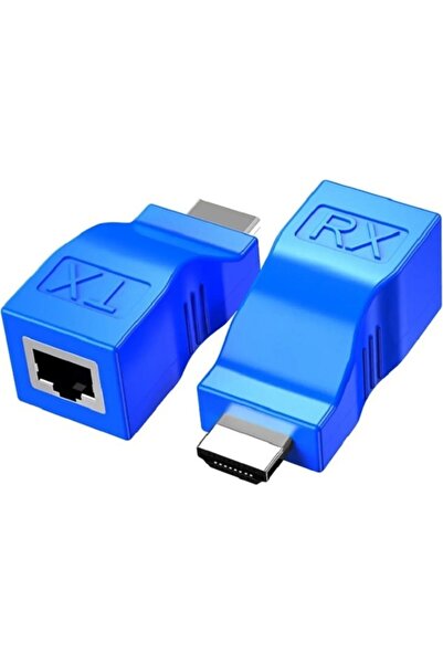 ZEYar Teknoloji 30 Metre HDMI to RJ45 CAT5e/CAT6 Ağ Kablosu Üzerinden HDMI Uz...
