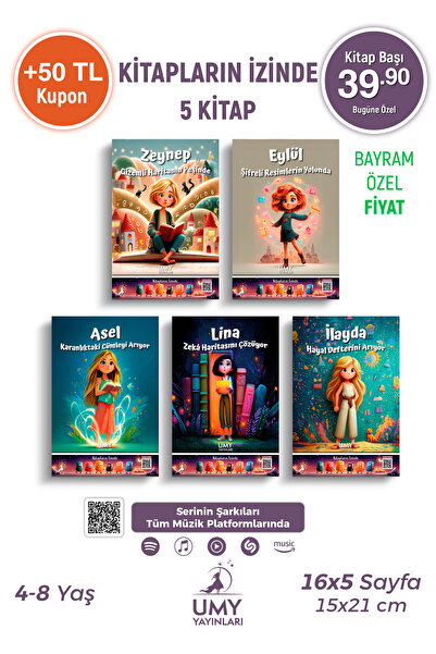 UMY Yayınları Kitapların İzinde - Çocuk Kitabı Serisi - 5 Kitap