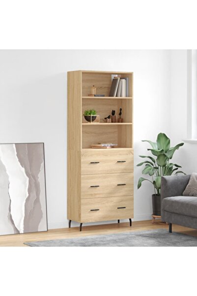 Concept Dulap înalt, stejar sonoma, 69,5x34x180 cm, lemn compozit