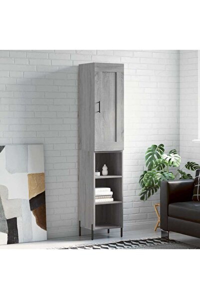 Concept Dulap înalt, gri sonoma, 34,5x34x180 cm, lemn prelucrat
