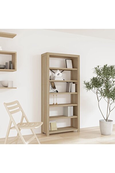 Concept Bibliotecă cu 6 rafturi, 80x30x170 cm, lemn masiv de acacia
