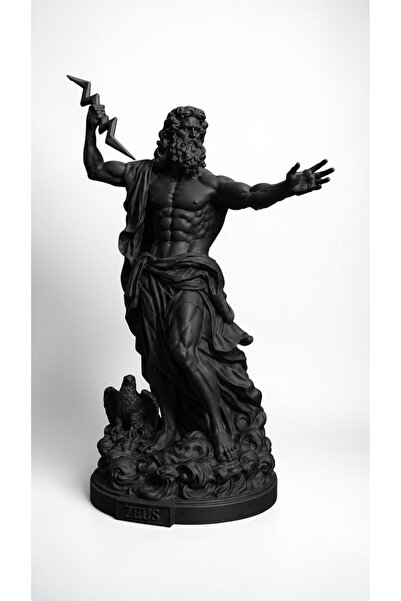 Belupa Zeus Heykeli Dekoratif Biblo Yunan Mitolojisi Temalı Ev Ofis Dekor Objesi
