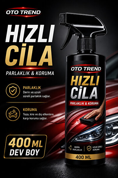 OtoTrend Oto Trend Hızlı Cila Sprey 400 ml – Araç Boya Parlatıcı, Hızlı ve Ko...