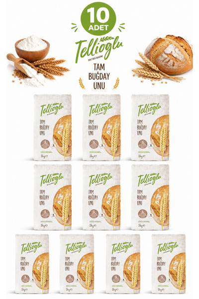 tellioğlu Tam Buğday Unu 10x1 Kg
