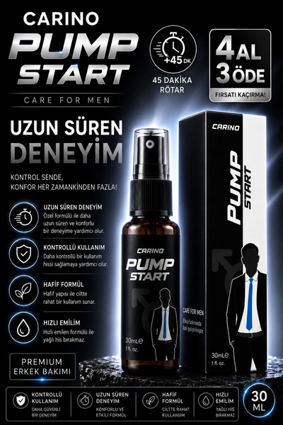 Carino E Bella Carino Pump Start Sprey 30 ML – Erkek Bakım Spreyi