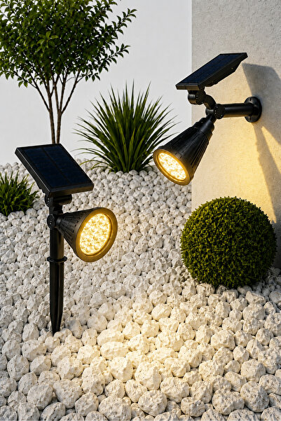 Daylight 18 Led Solar Spot Lamp Garden Light Solar Photocell 18w Wall Lawn Fixture