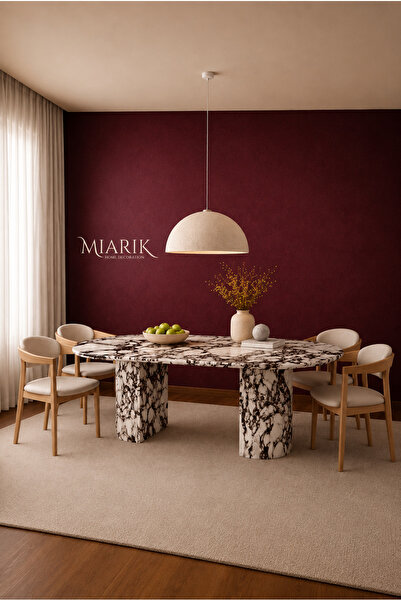 MIARIK DESIGN Delbinmen- Menekşe Mermer Yemek Masası