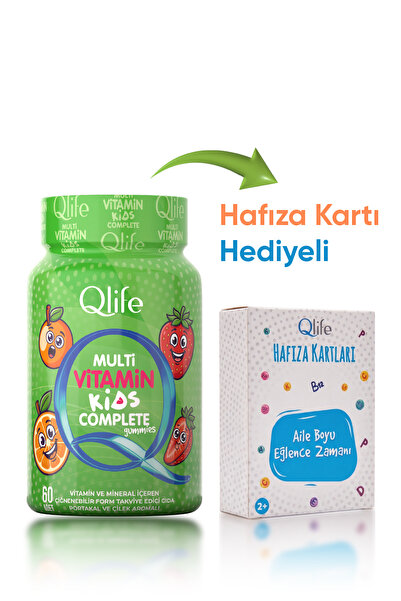 Qlife Multi Vitamin Kids Complete Gummies Çocuklar İçin Multivitamin Çiğneneb...