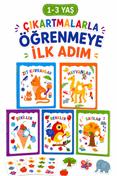 Dikkat Atölyesi Yayınları 1-3 Yaş Çıkartmalarla Eğlenceli Öğretici Etkinlikle...