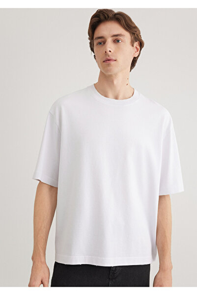 Mavi Λευκό Βασικό T-Shirt Boxy Fit 0612489-620