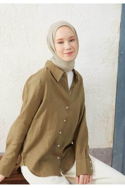 Freshscarfs Naturel Bej Bürümcük Şal