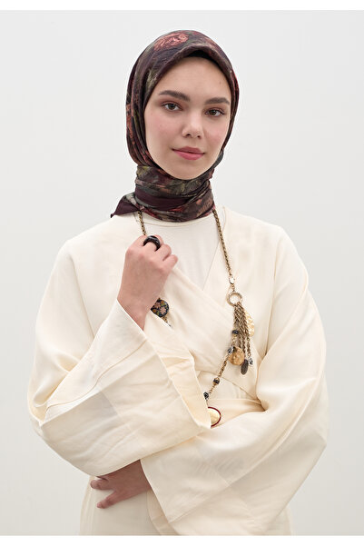 Freshscarfs Eșarfă Evelyne din bumbac și viscoză, model Prune