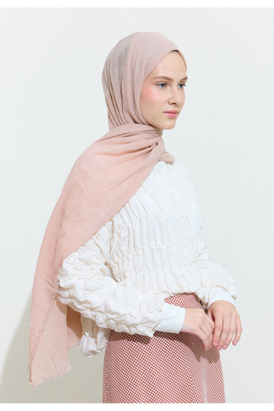 Freshscarfs Pamuklu Keten Şal Strawberry Mılkshake