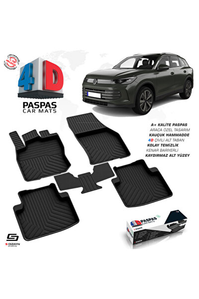 S Dizayn S-Dizayn VW Tiguan 3 4D Havuzlu Paspas 2024 Üzeri A+ Kalite 4DS-20088