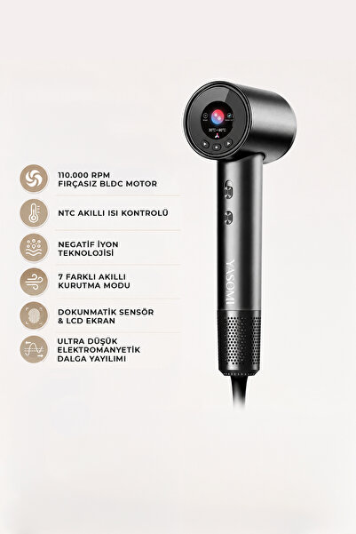 Yasomi DH-21 HyperDry Dijital İyonik Saç Kurutma Makinesi – 110.000 RPM, Isı ...