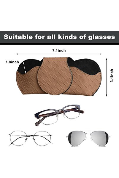 Arabest Sunglasses Holder for Car Visor, Auto Soft Leather Glasses Case with ...
