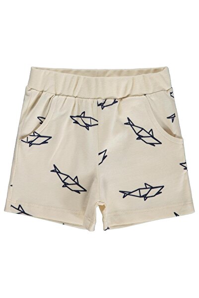 Civil Baby Shark Print 6-18 Months Shorts - Beige