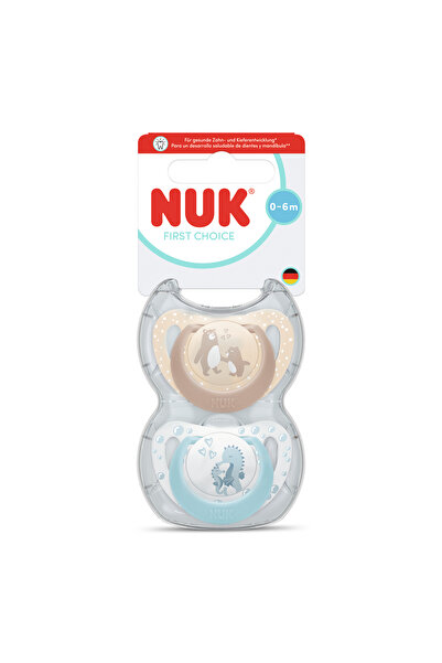 Nuk PACIFIER FC BLUE M1(0-6L) 2PCS (NK2SUZFCALM1)
