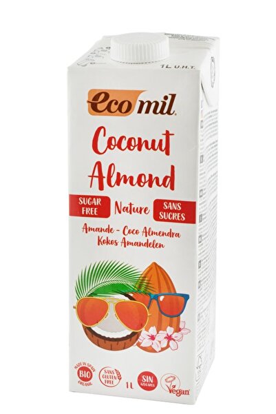Ecomil Băutură vegetală organică din nucă de cocos și migdale, fără zahăr, 10...