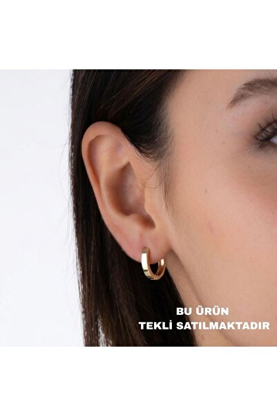 YCL JEWELLERY (TEKLİ) Oval Kadın Altın Küpe – 8 Ayar