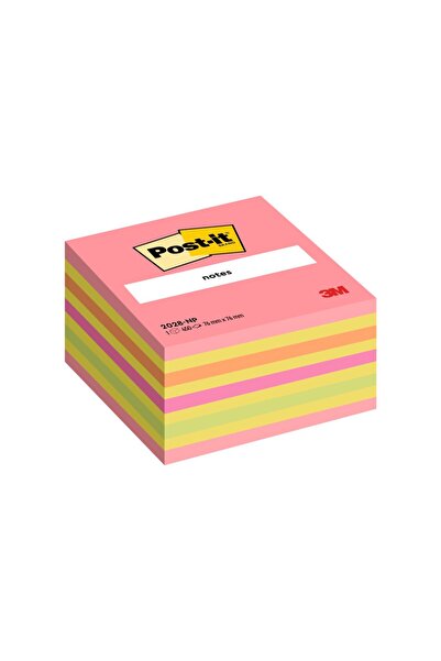 Post-it Notițe adezive 76 x 76 mm 450 coli neon cube 3M roz/galben