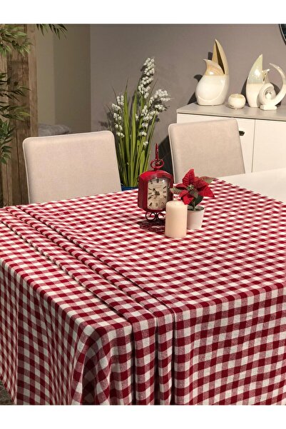 LUWİNO HOME Pötikareli Pamuklu Masa Örtüsü | Piknik Örtüsü | Sofra Örtüsü | P...