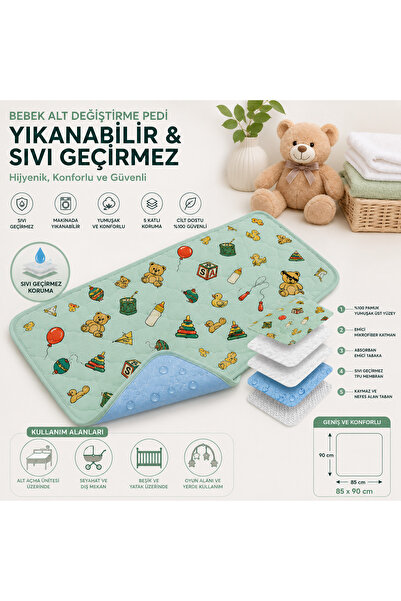 CDE Mother Baby Newborn Diaper Changing Pad Cushion Cover (75X90Cm)