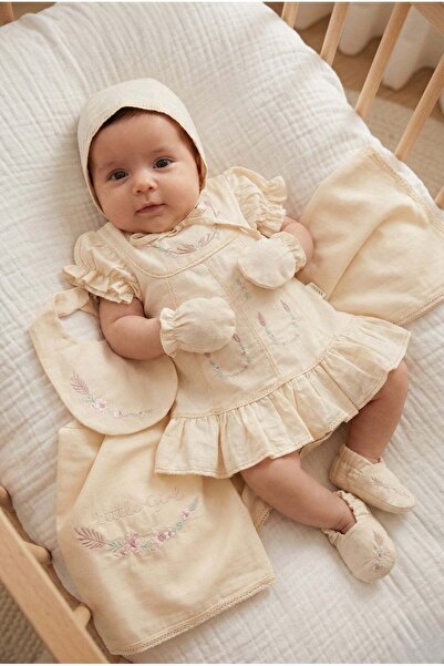 ZEYNUKO GIRL BABY 100% Cotton Blanket LITTLE GIRL 6-Piece Newborn Hospital Ta...