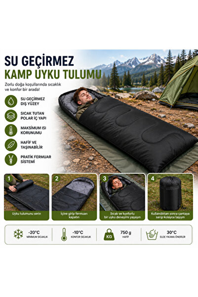 yusa stores Αδιάβροχος υπνόσακος τύπου Camping & Mountaineering Ελαφρύς φορητός