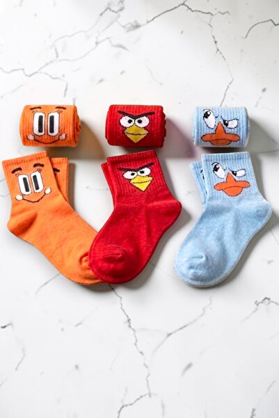 Socks Stores 3 Pairs of Colorful Patterned Unisex Socks Cotton Soft Textured ...