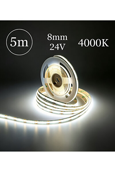 Nexo Cob şerit Led Beyaz 8mm/24V (5 Metre)