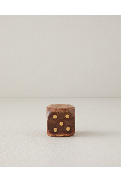 English Home Dice Dekoratif Obje 6x6x6 cm Kahve