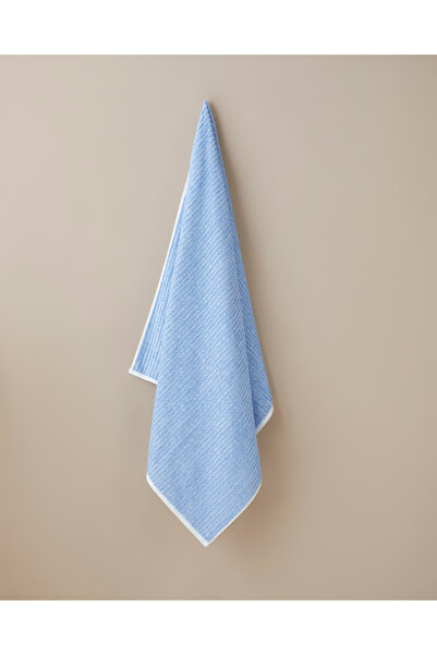 English Home Melange Stripe Pamuk Banyo Havlusu 90x150 cm Mavi