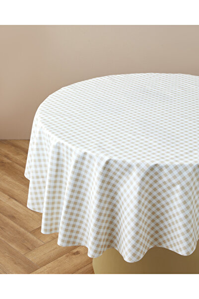 English Home Gridlane Pvc Masa Örtüsü 140x200 cm Bej