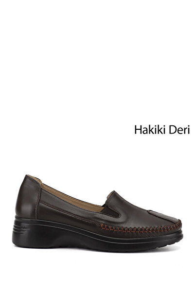 GÖNDERİ(R) Pantofi confortabili din piele naturală cu talpă căptușită maro pe...