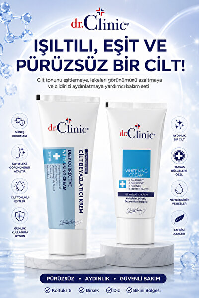 Dr. Clinic Cilt Beyazlatıcı vücut Beyazlatıcı Set