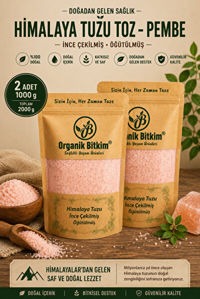 OB Organik Bitkim Himalaya Tuzu Toz - Pembe 1000 gr X 2 Adet