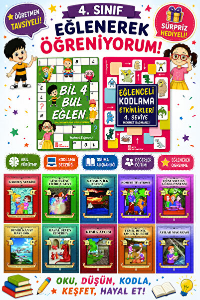 Ata Yayıncılık 4.Sınıflar İçin Okumayı Sevdiren 10 lu Hikaye Seti -Bil Bul Eğ...