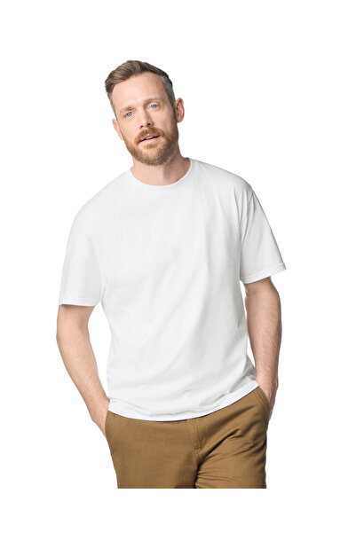 GILDAN Tricou ALB Greutate Medie ®